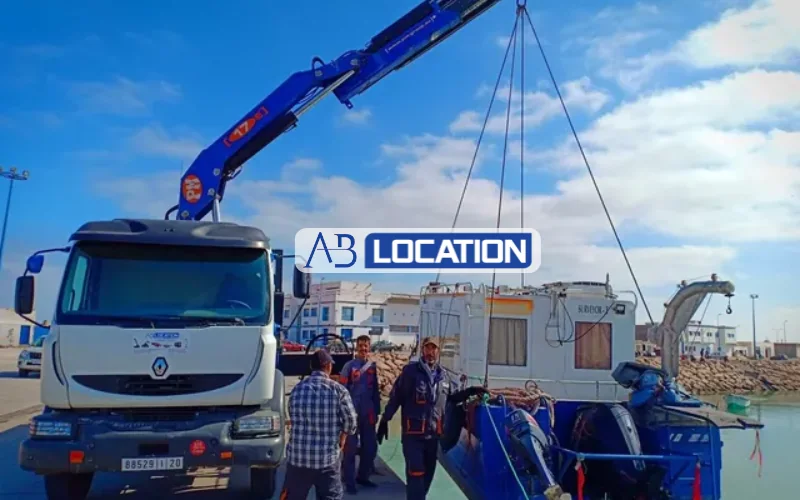 Transport exceptionnel d'une grue AB Location
