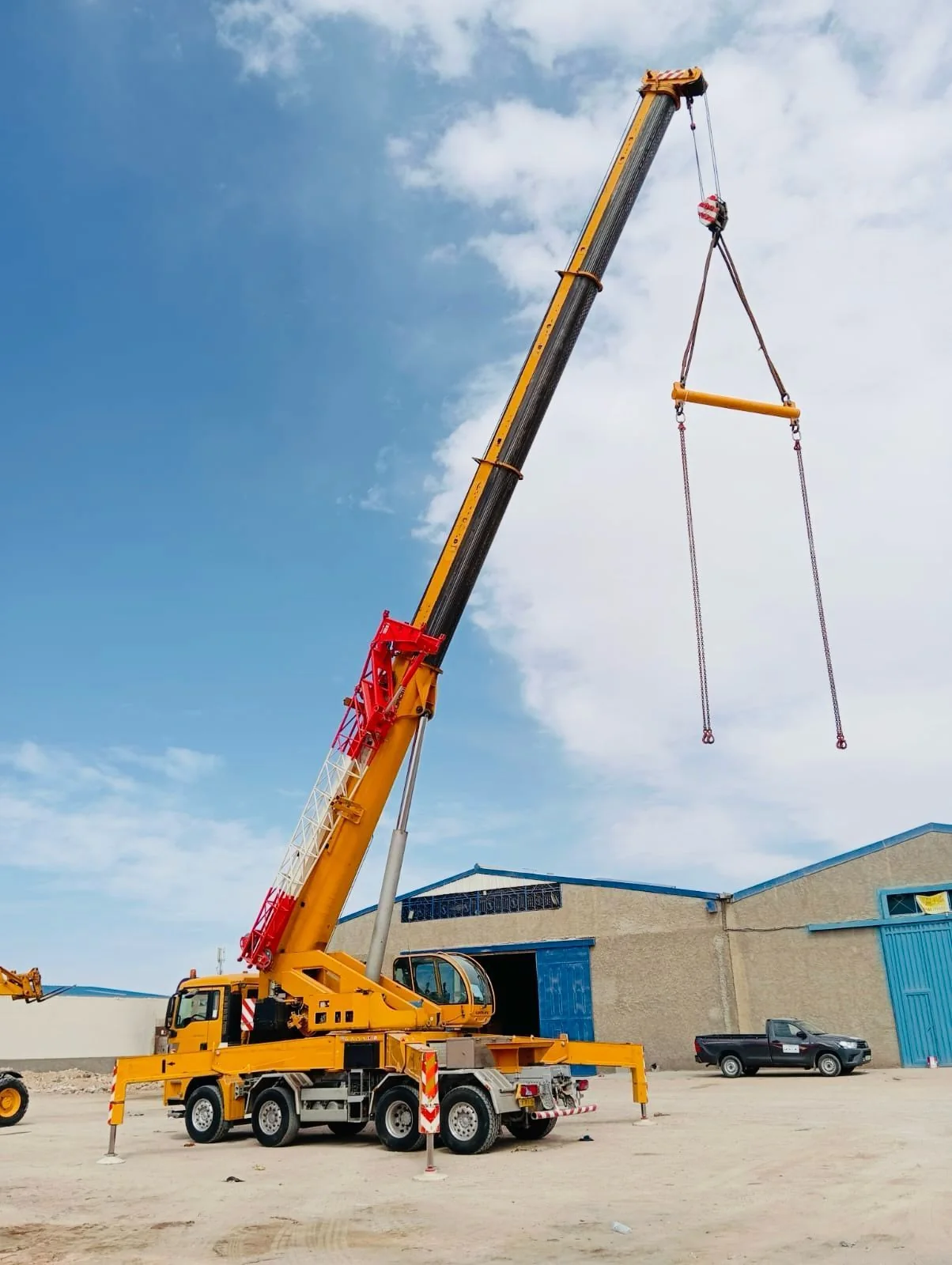 Grue mobile AB Location sur un chantier